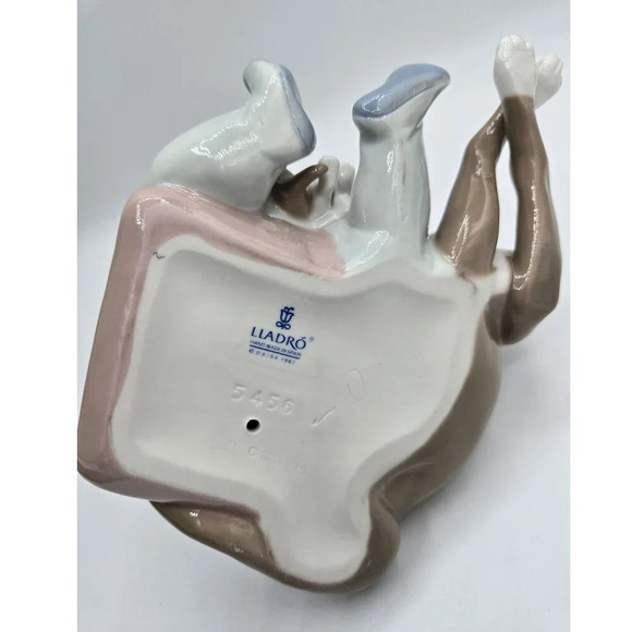 Vintage  Lladro Boy Child With Dog & Puppies Figurine #5456 Porcelain Figurine - Picture 7 of 14